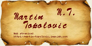 Martin Topolović vizit kartica